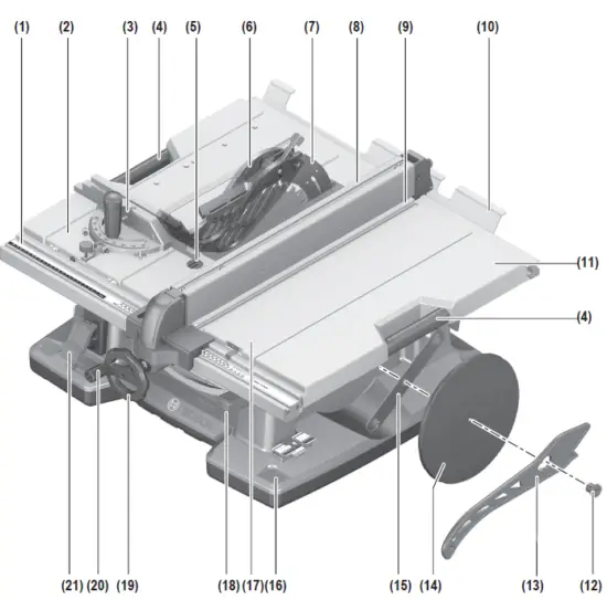 BOSCH GTS 10 XC Professional Heavy Duty Electric Table Saw-1