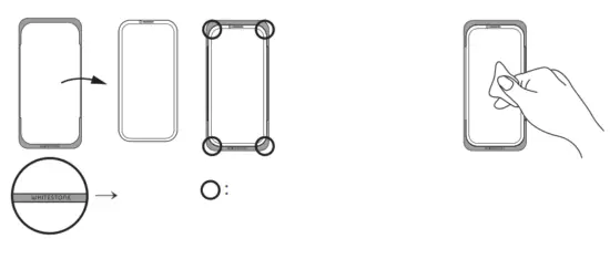 WHITESTONE Galaxy S21 EZ Dome Glass - removal sticke