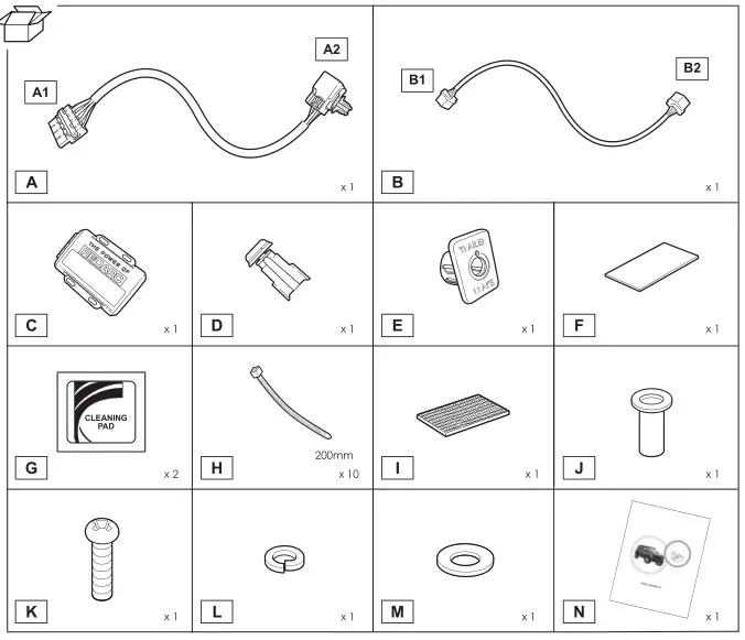 LUMEN VM2DZ-2C006-A Electric Brake Controller - Box Content