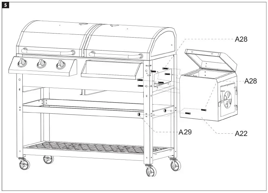 Burns-Barkles-010381-Charcoal-Gas-Grill-with-Smoker-Box-fig5