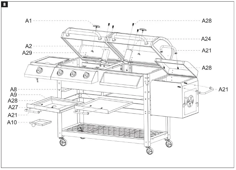 Burns-Barkles-010381-Charcoal-Gas-Grill-with-Smoker-Box-fig8