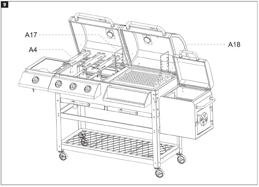 Burns-Barkles-010381-Charcoal-Gas-Grill-with-Smoker-Box-fig9