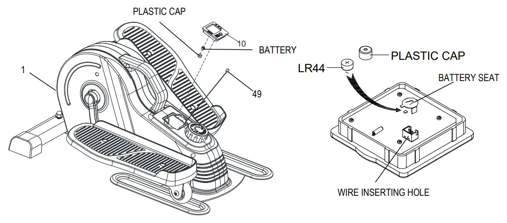 Sunny P2030 Pink Under Desk Exercise Elliptical Machine - BATTERY REPLACEMENT