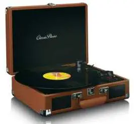 Lenco TT-10 Classic Phono Suitcase Turntable with Speaker - Cover