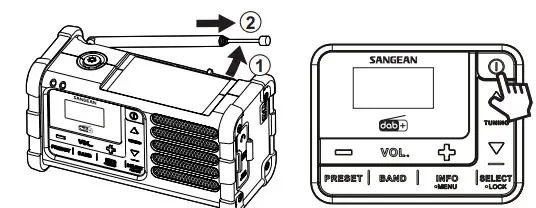 SANGEAN MMR 88DAB Survivor Dab 850mAh Rechargeable Lithium-ion Battery - Figure 4