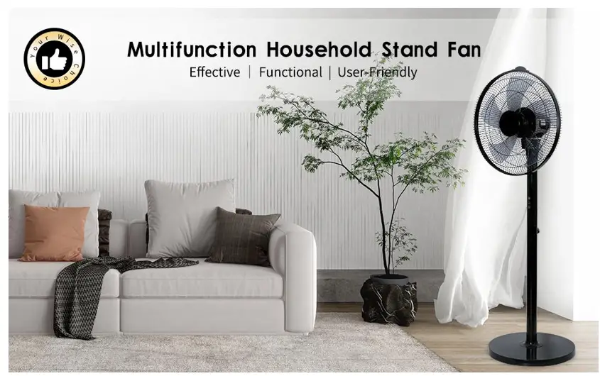 Aoibox SNMX2863 Adjustable 12 Speeds Pedestal Stand Fan