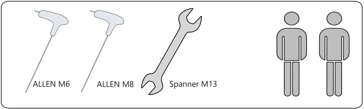 traulux SMI FLEX Fixed Height Wall to Floor Stand - fig 2