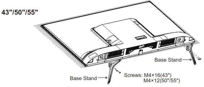 Hisense Roku TV -leg tightly