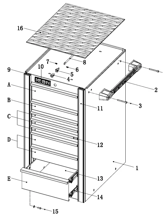 iCON 56317 22 Inch Professional End Cab fig (8)