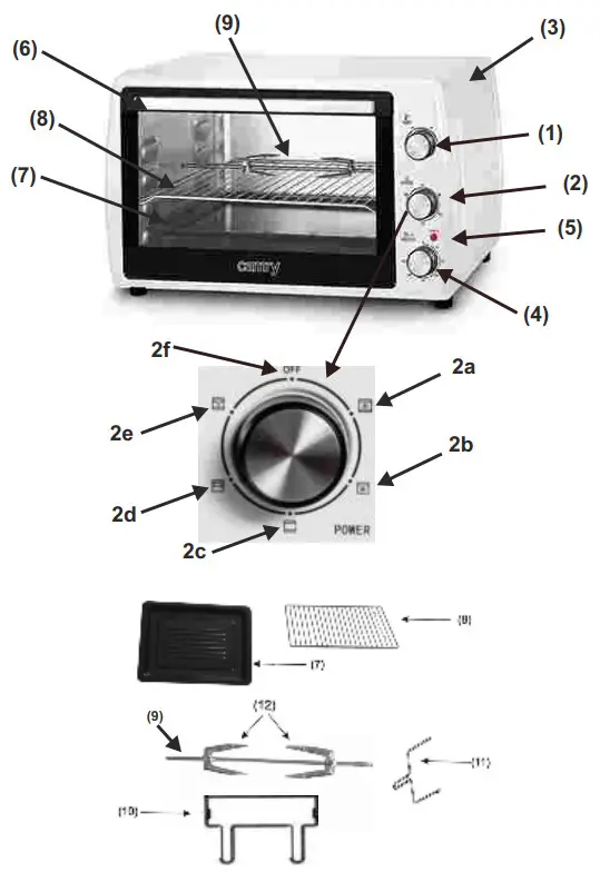 Camry CR 6008 Mini oven - Fig 1
