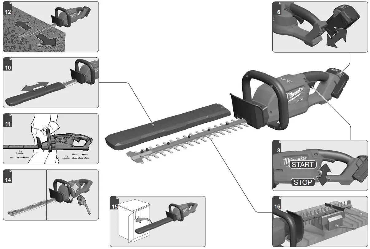 milwaukee M18 FHT45 Cordless Hedge Trimmer 1