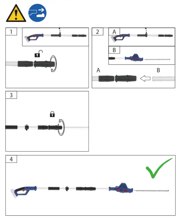 Gude HST 18-0 Battery Hedge Trimmer - Fig 1