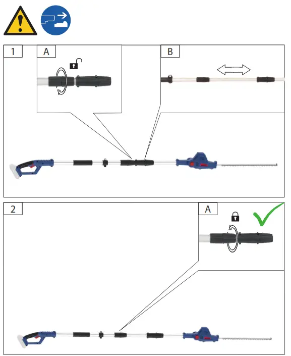 Gude HST 18-0 Battery Hedge Trimmer - Fig 2