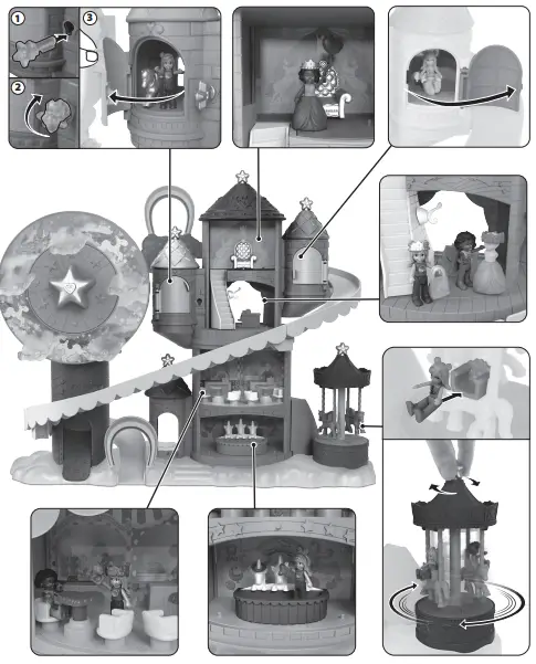 Polly Pocket 554121 Rainbow Funland Theme Park Playset-fig2
