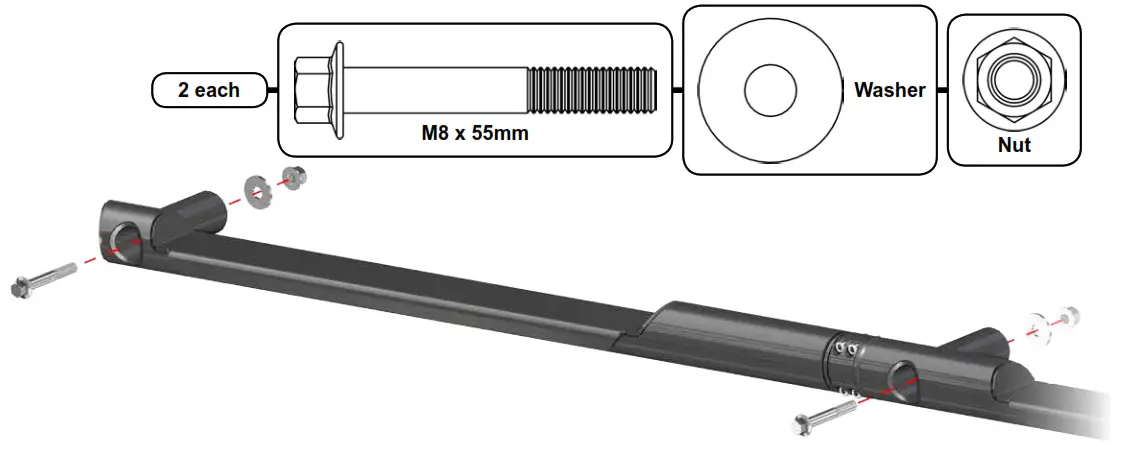 SUPERATV NB-P-RAN1K4-00 Polaris Ranger Heavy-Duty Nerf Bars - 4