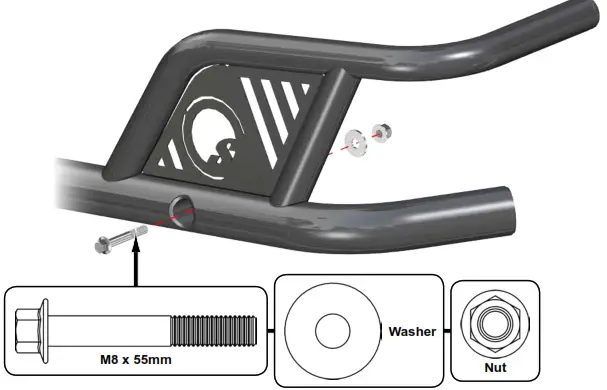 SUPERATV NB-P-RAN1K4-00 Polaris Ranger Heavy-Duty Nerf Bars - 7