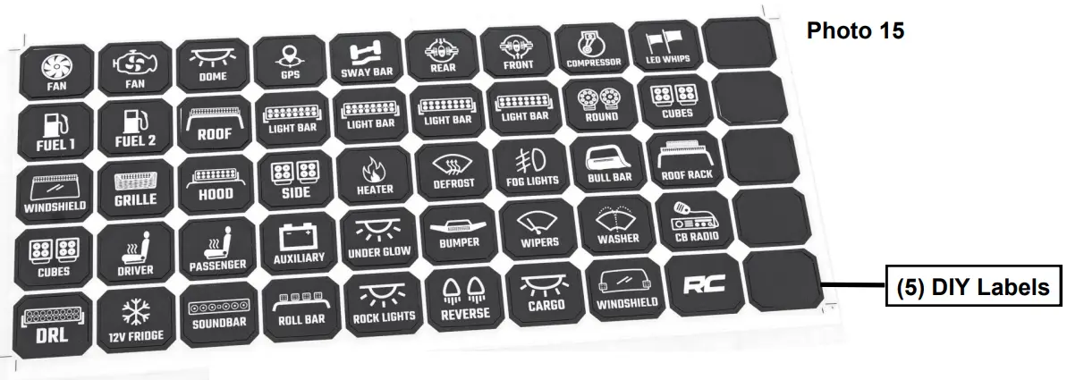 ROUGH COUNTRY 921709700 8-Gang Multiple Light Controller - fig 7