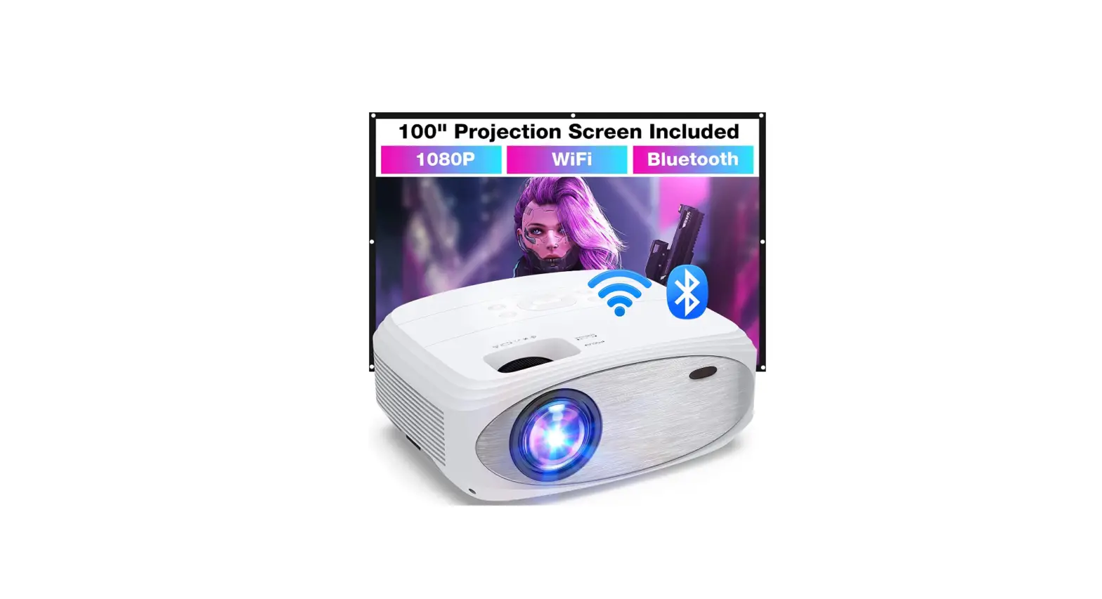 Howwoo Khxtop Native 1080p Mini Projector With Screen Instruction Manual