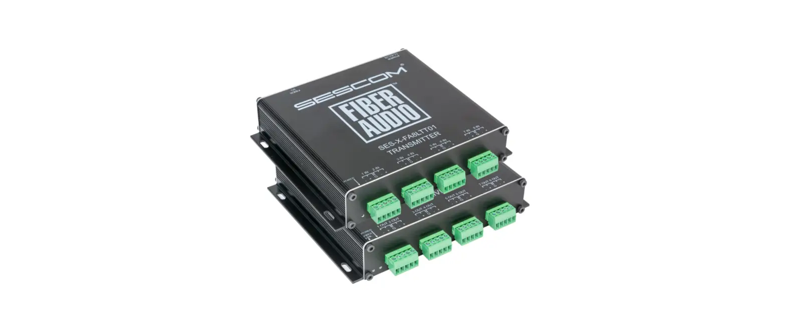 Sescom Fa8ltt01 8 Ch Balanced Line Level Audio Over Fiber Extender User Guide