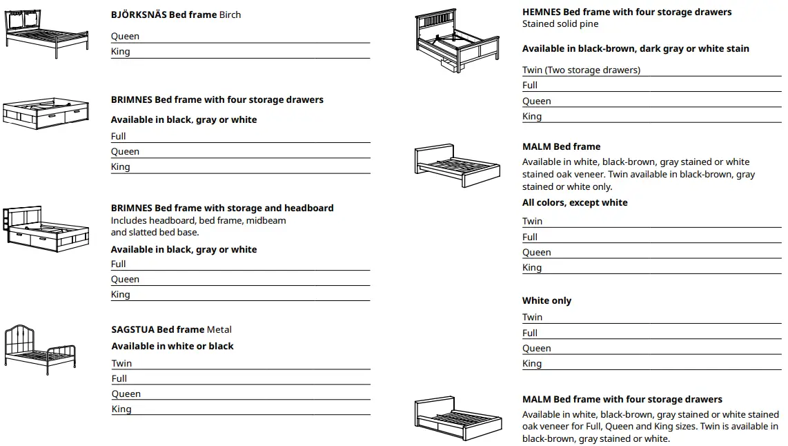 IKEA HEMNES Bed Frames-fig3