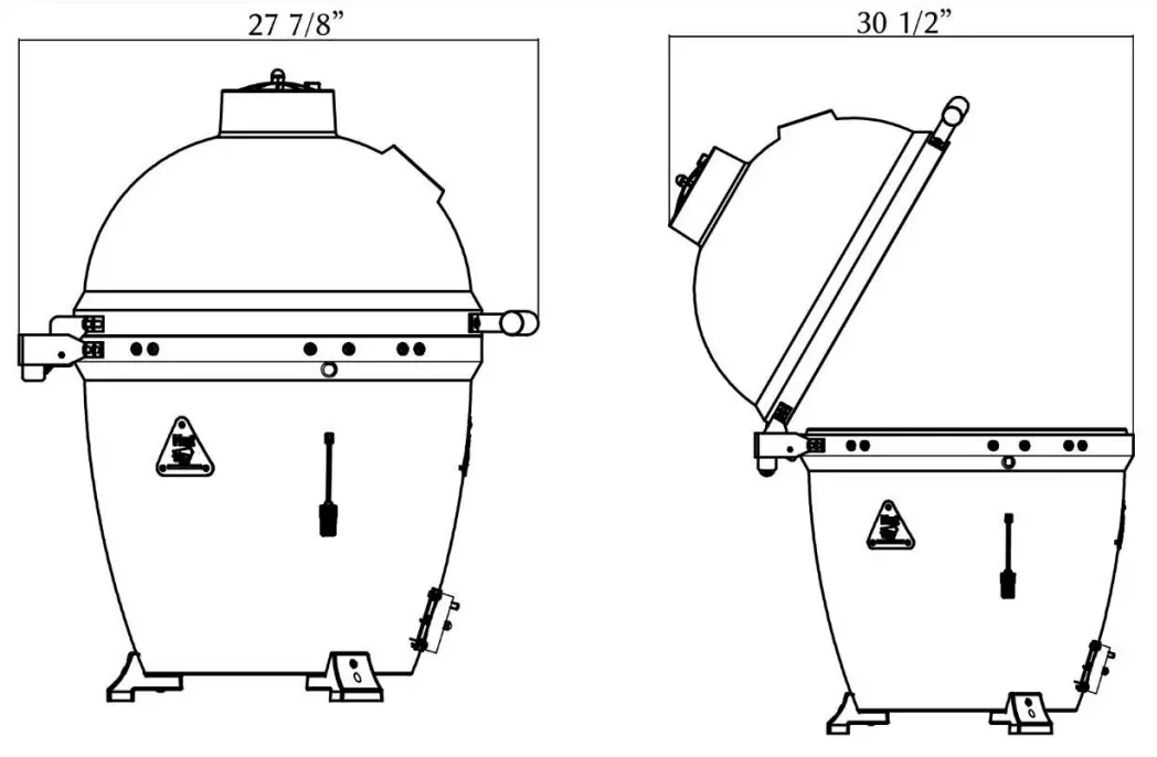 BLAZE BLZ-20 Kamado Charcoal Grill - fig 3