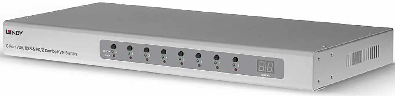 LINDY 39526 V2 8-16 Port VGA USB and PS-2 Combo KVM Switch PRODUCT