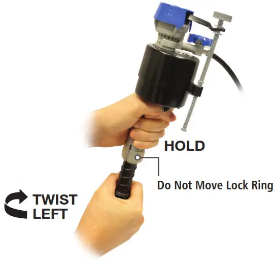 Fluidmaster 400H-002 Performax Universal Toilet Fill Valve - TWIST FILL VALVE TO ADJUST HEIGHT