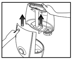Homedics UHE-WM15 Total Comfort Humidifier Plus Instruction - CLEAN THE TANK