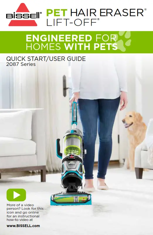 Bissell 2087 Series PET Hair Eraser Lift-Off Quick - Bissell