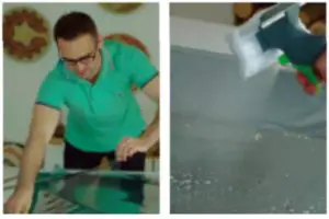 SECURE How to install static cling window film - reomove the backing lear