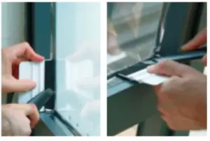 SECURE How to install static cling window film - trim extra film