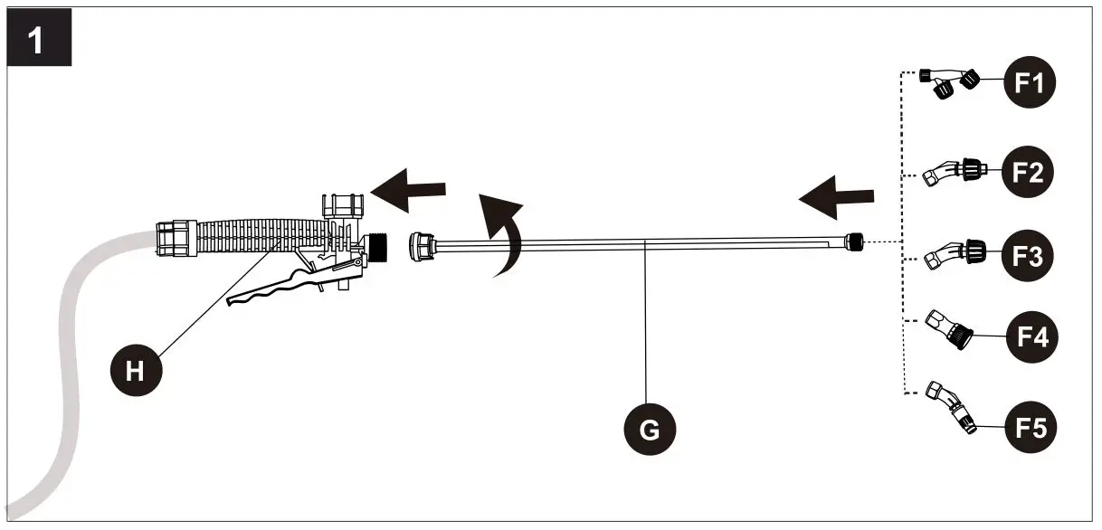 KOBALT KSP 440-06 40V Chemical Backpack Sprayer - ASSEMBLING THE GUN