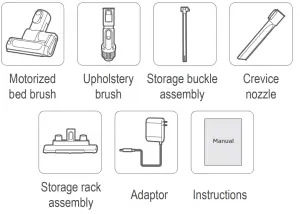 Midea P12 Flex 385619 Cordless 2 In 1 Handstick Vacuum Cleaner - accessories