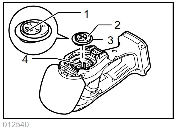 makita DUM166 160mm Cordless Grass Shear - Adjusting the shearing height 12