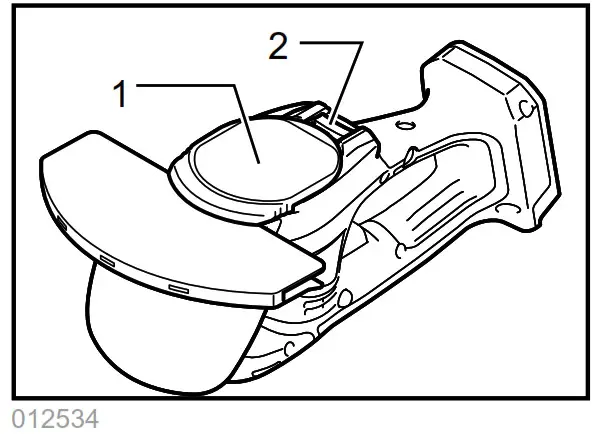 makita DUM166 160mm Cordless Grass Shear - Adjusting the shearing height 15