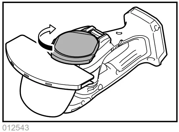 makita DUM166 160mm Cordless Grass Shear - Adjusting the shearing height 16