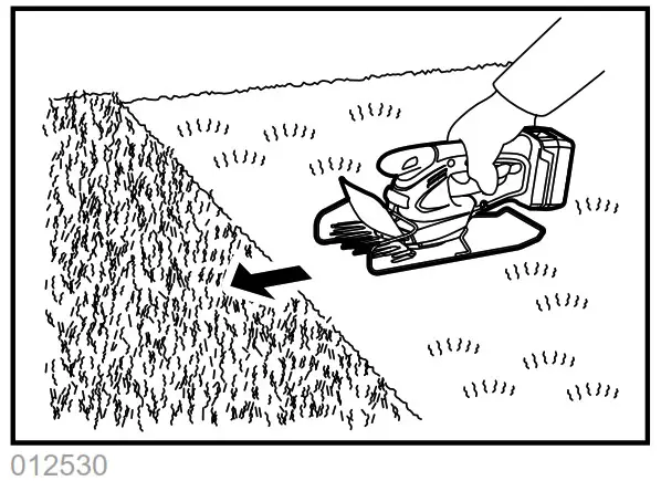 makita DUM166 160mm Cordless Grass Shear - Adjusting the shearing height 18