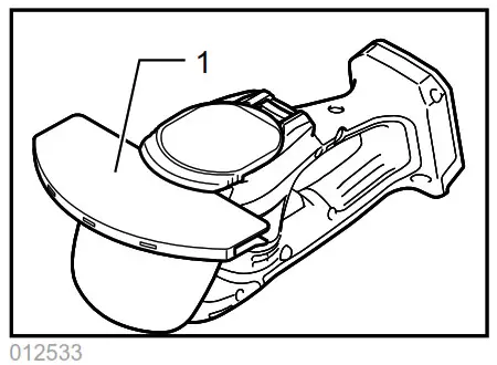 makita DUM166 160mm Cordless Grass Shear - Adjusting the shearing height 6