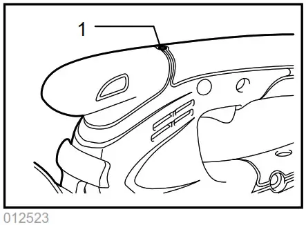 makita DUM166 160mm Cordless Grass Shear - Indication lamp