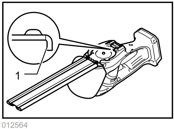 makita DUM166 160mm Cordless Grass Shear - Shear blade maintenance 8