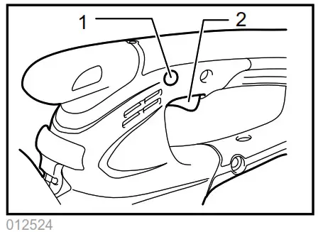 makita DUM166 160mm Cordless Grass Shear - Switch action