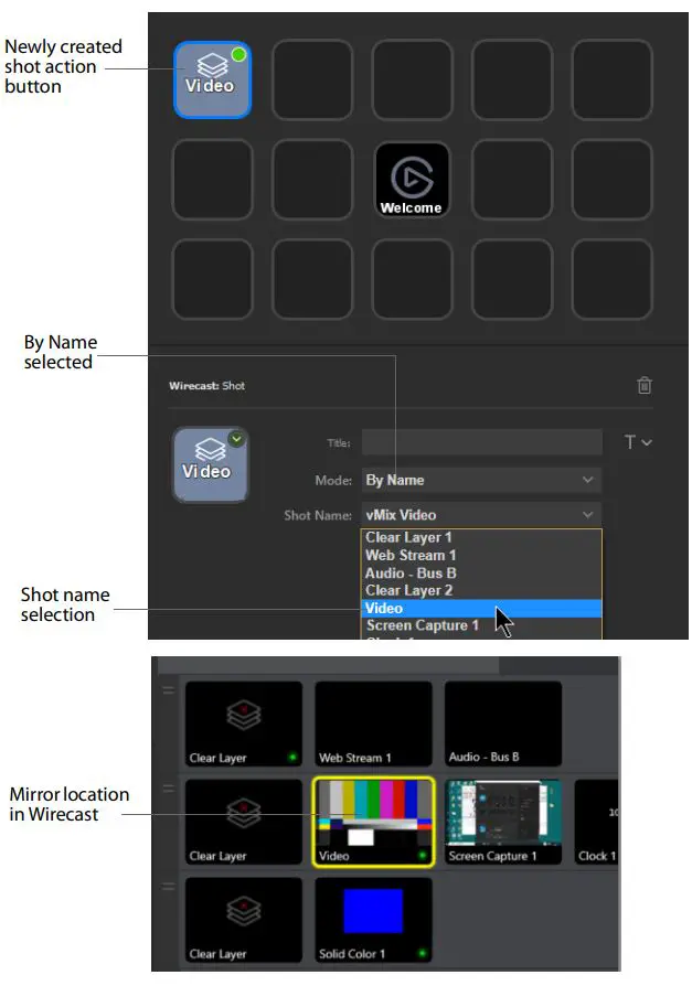 Telestream Wirecast Plugin for Stream Deck User Guide - By Name