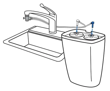 aquasana AQ-4000W Countertop Water Filter- Attach Hoses