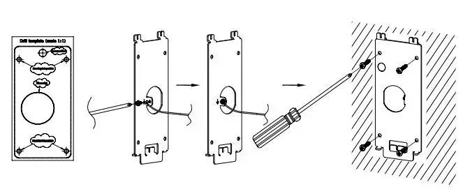 GRANDSTREAM GDS3702 Intercom Access System Installation Guide - Refer to the drilling template