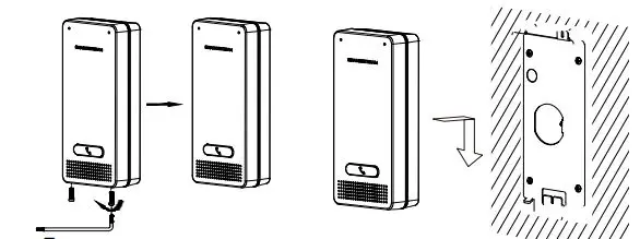 GRANDSTREAM GDS3702 Intercom Access System Installation Guide - Take out the two preinstalled anti tamper screws using the hex key provided