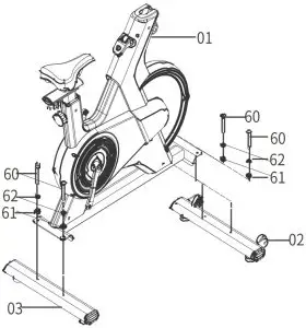 BanCon BC-B399 Magnetic Belt Drive Indoor Cycling Bike - ASSEMBLY INSTRUCTIONS 3