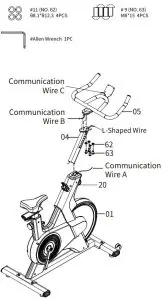 BanCon BC-B399 Magnetic Belt Drive Indoor Cycling Bike - ASSEMBLY INSTRUCTIONS 4