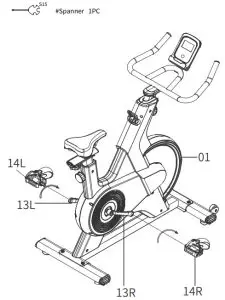BanCon BC-B399 Magnetic Belt Drive Indoor Cycling Bike - ASSEMBLY INSTRUCTIONS 6