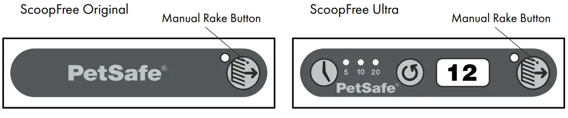 PetSafe PAL00 14242 ScoopFree Original Self Cleaning Litter Box-Rake Button