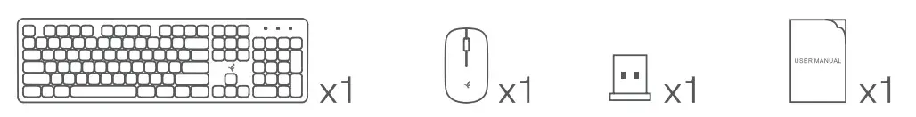 Fatelegend PC348A 1 Wireless Keyboard and Mouse - figure 1